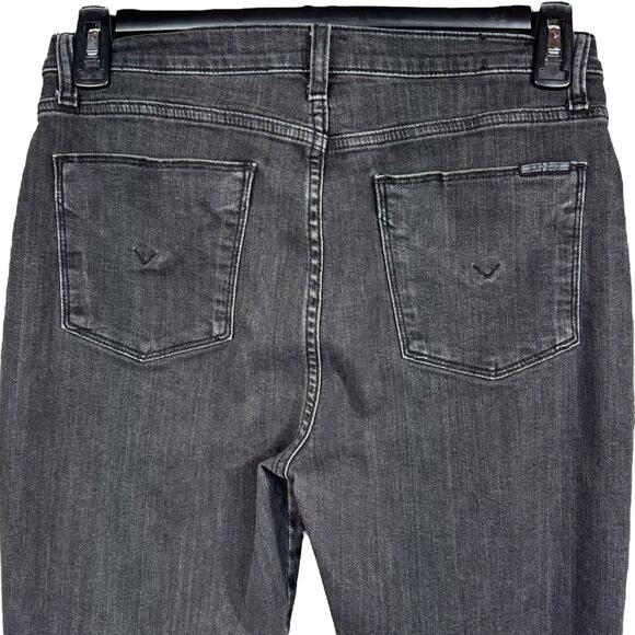 Hudson SZ 31 Bullocks Lace-Up Cropped Boot Jeans Hi-Rise Stretch Pockets Gray - Picture 4 of 10